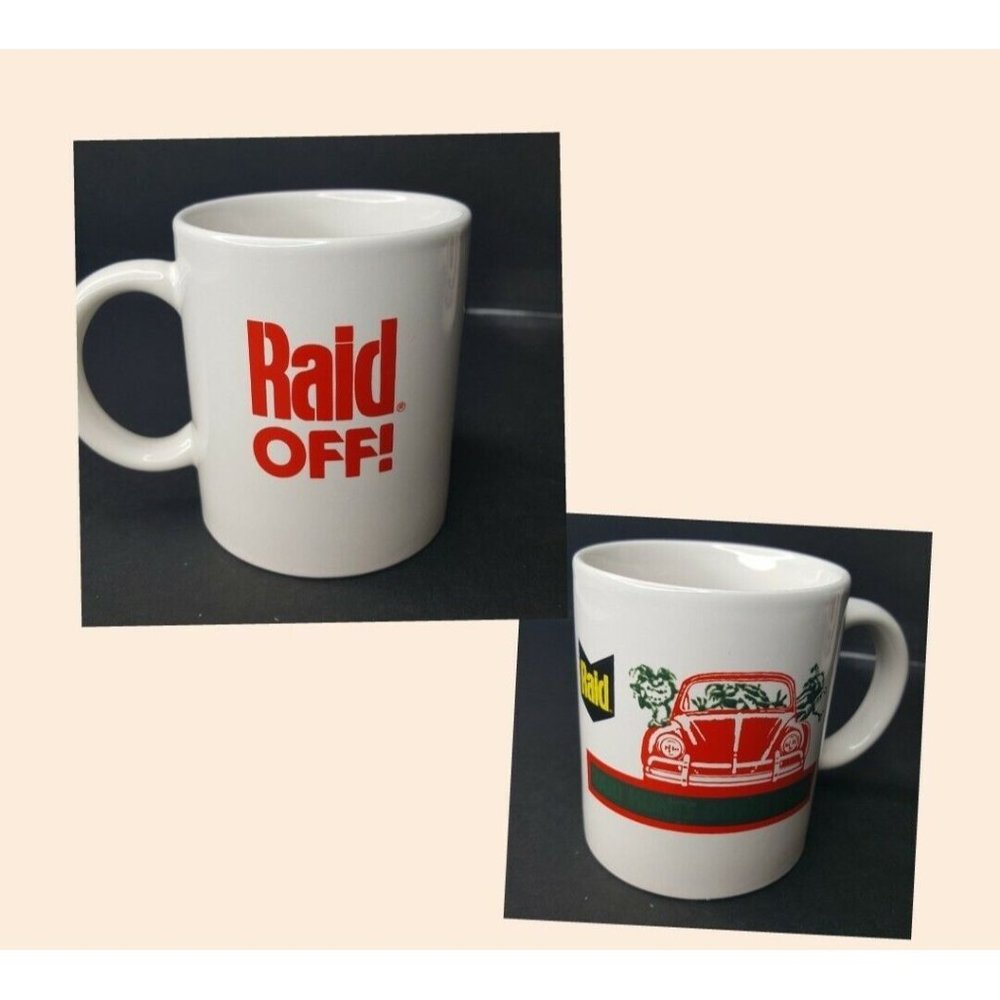 RAID OFF Bug Car Mug Appx 3.5 x 3 Inches